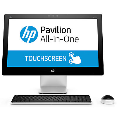 HP Pavilion 23-q255na All-in-One Desktop PC, Intel Core i5, 8GB RAM, 2TB, 23  Full HD Touchscreen, Blizzard White